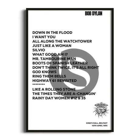 Bob Dylan Belfast 10th April 1995 - Gig Setlist - Setlist