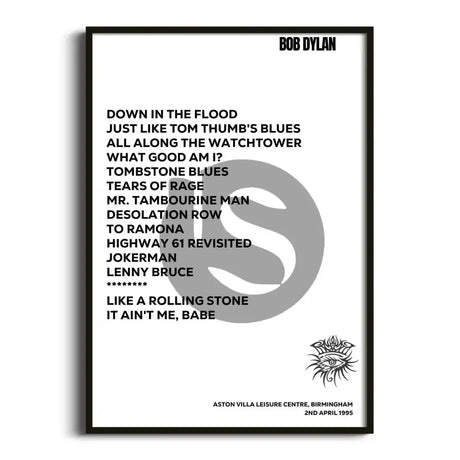 Bob Dylan Birmingham 2nd April 1995 - Gig Setlist - Setlist