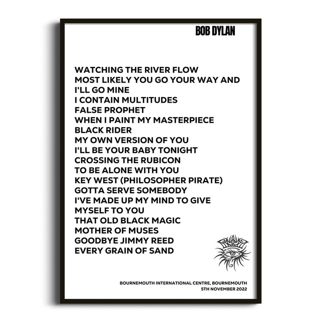 Bob Dylan Bournemouth 5th November 2022 - Gig Setlist - Setlist