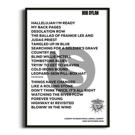 Bob Dylan Cardiff 23rd September 2000 - Gig Setlist - Setlist