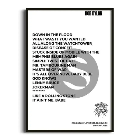 Bob Dylan Edinburgh 6th April 1995 - Gig Setlist - Setlist