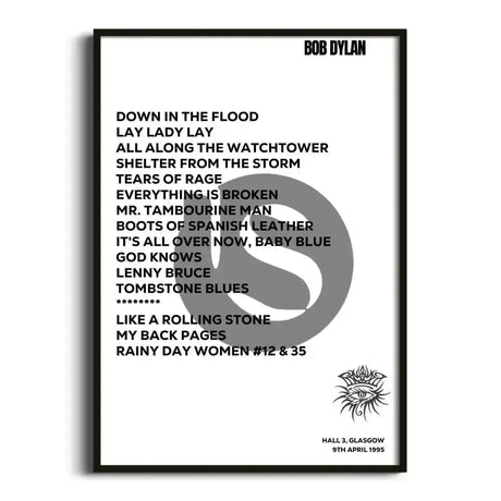 Bob Dylan Glasgow 9th April 1995 - Gig Setlist - Setlist