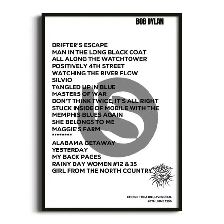 Bob Dylan Liverpool 26th June 1996 - Gig Setlist - Setlist