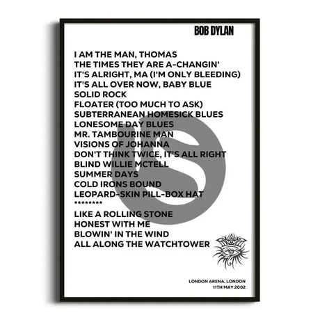 Bob Dylan London 11th May 2002 - Gig Setlist - Setlist