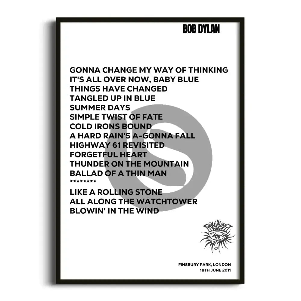 Bob Dylan London 18th June 2011 - Gig Setlist - Setlist