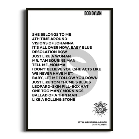 Bob Dylan London 26th May 1966 - Gig Setlist - Setlist