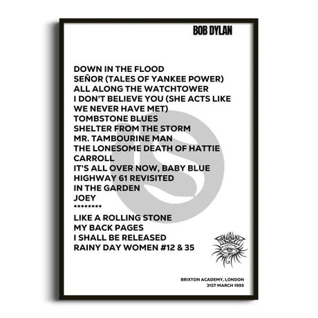 Bob Dylan London 31st March 1995 - Gig Setlist - Setlist