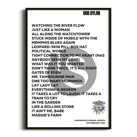 Bob Dylan London 5th February 1990 - Gig Setlist - Setlist