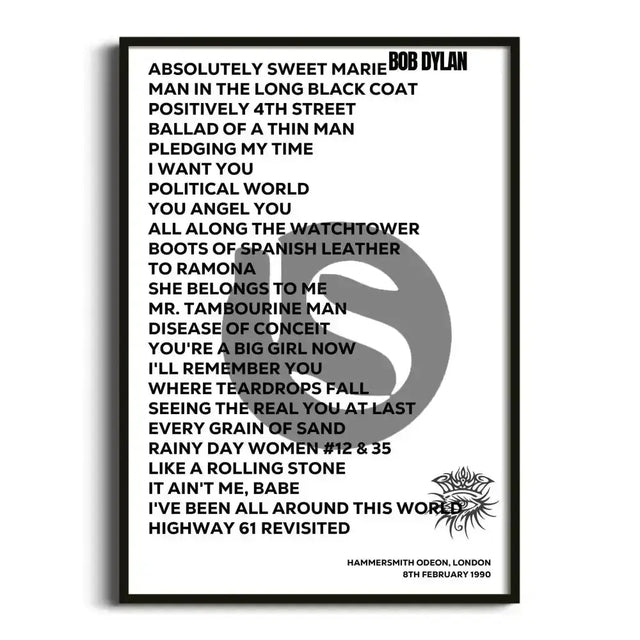 Bob Dylan London 8th February 1990 - Gig Setlist - Setlist