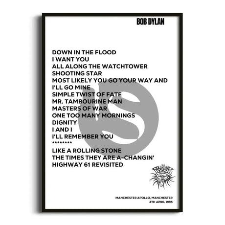 Bob Dylan Manchester 4th April 1995 - Gig Setlist - Setlist