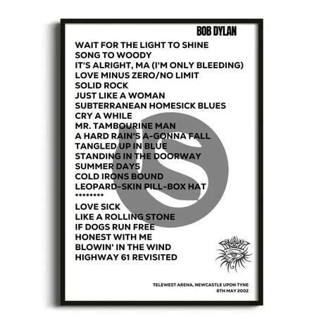 Bob Dylan Newcastle upon Tyne 8th May 2002 - Gig Setlist - Setlist