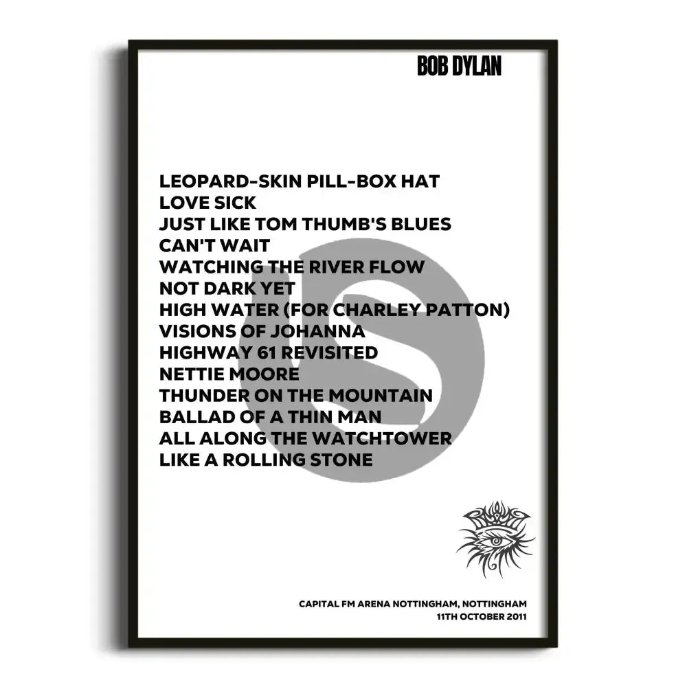 Bob Dylan Nottingham 11th October 2011 - Gig Setlist - Setlist