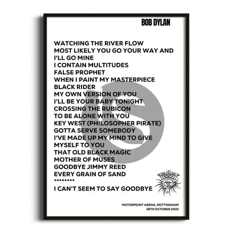 Bob Dylan Nottingham 28th October 2022 - Gig Setlist - Setlist