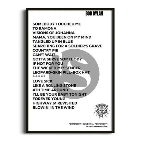 Bob Dylan Portsmouth 24th September 2000 - Gig Setlist - Setlist