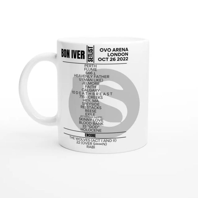 Bon Iver London October 2022 Setlist Mug - Setlist