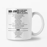 Bon Jovi BST Hyde Park July 2013 Setlist Mug - Setlist