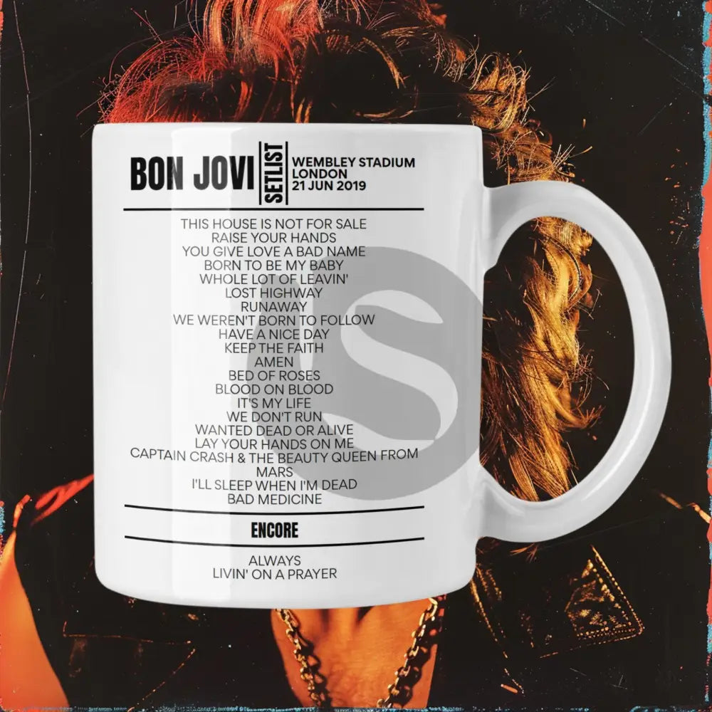 Bon Jovi London June 21, 2019 Replica Setlist Mug - Setlist