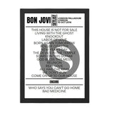 Bon Jovi Setlist 10 - 10 - 2016 - London - Setlist