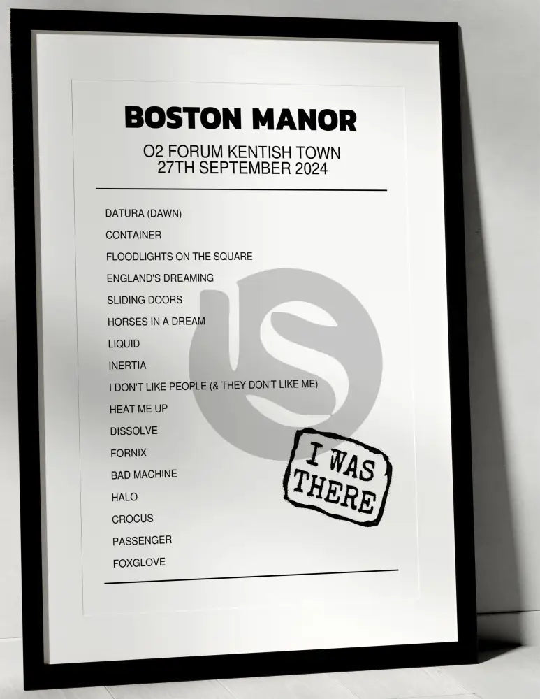 Boston Manor 27th September 2024 O2 Forum Kentish Town London I Was There - Setlist