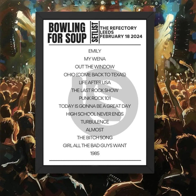 Bowling For Soup The Refectory Leeds February 18 2024 Setlist - Setlist