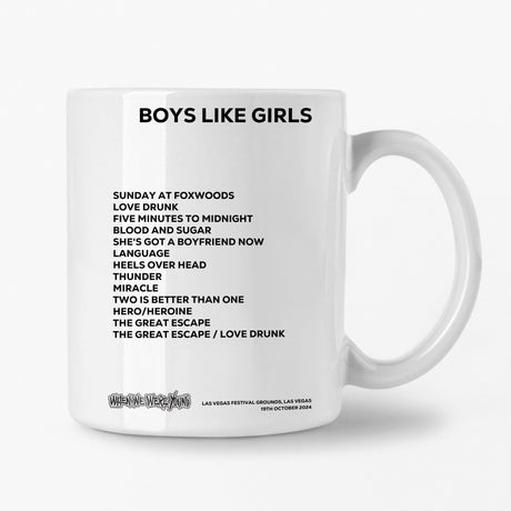 Boys Like Girls Las Vegas 19th October 2024 Setlist Mug - Setlist