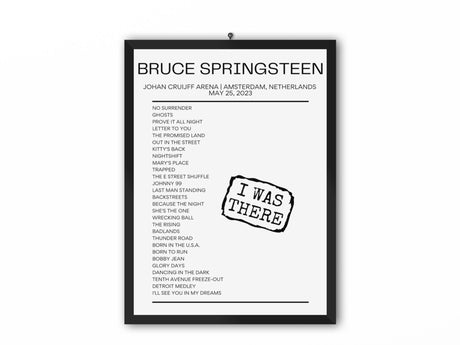 Bruce Springsteen Amsterdam May 25 2023 Replica Setlist - I Was There - Setlist