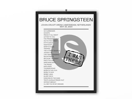 Bruce Springsteen Amsterdam May 25 2023 Replica Setlist - I Was There - Setlist