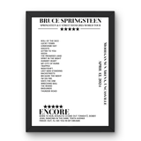 Bruce Springsteen April 12, 2024 Mohegan Sun Arena Uncasville Setlist Poster - Setlist