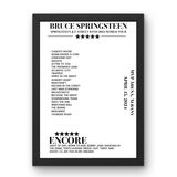 Bruce Springsteen April 15, 2024 MVP Arena Albany Setlist Poster - Setlist