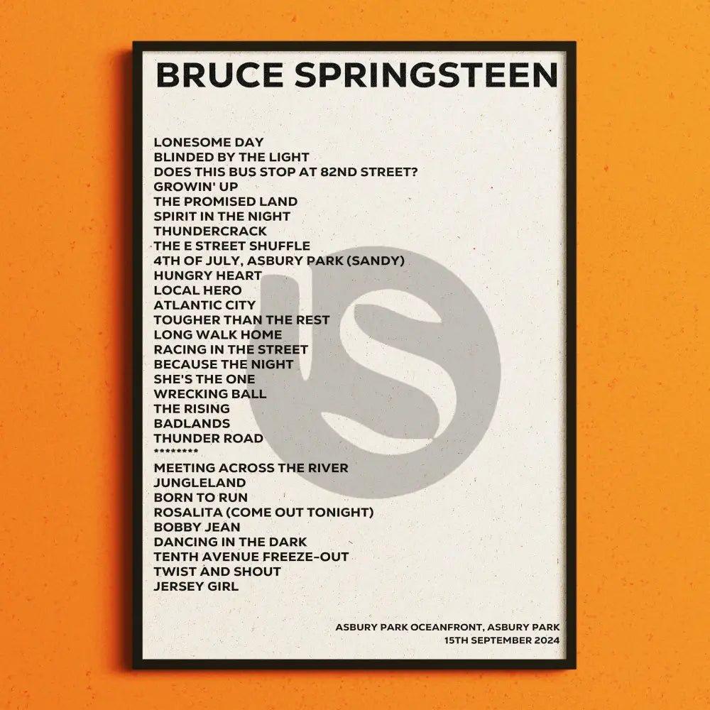 Bruce Springsteen Asbury Park 15th September 2024 - Gig Setlist - Setlist