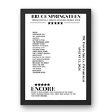 Bruce Springsteen August 15, 2024 PPG Paints Arena Pittsburgh Setlist Poster - Setlist