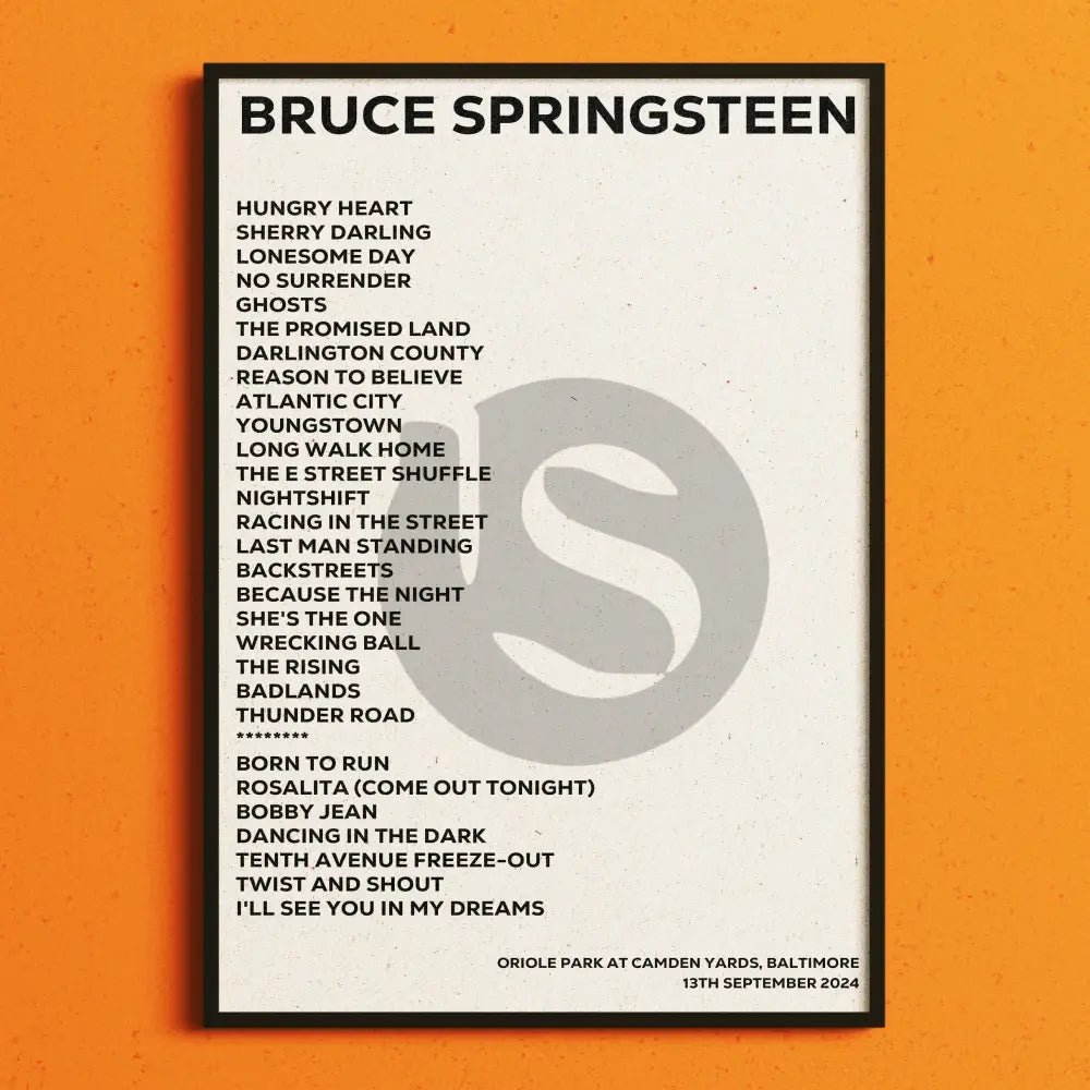 Bruce Springsteen Baltimore 13th September 2024 - Gig Setlist - Setlist