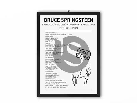 Bruce Springsteen Barcelona June 20 2024 Setlist Poster - Setlist