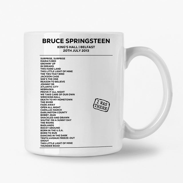 Bruce Springsteen Belfast 20th July 2013 Setlist Mug - Setlist