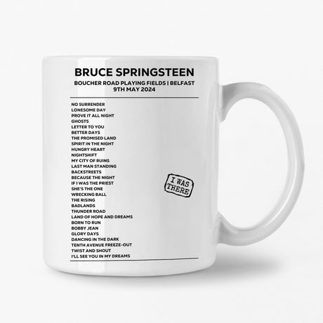 Bruce Springsteen Belfast 9th May 2024 Setlist Mug - Setlist