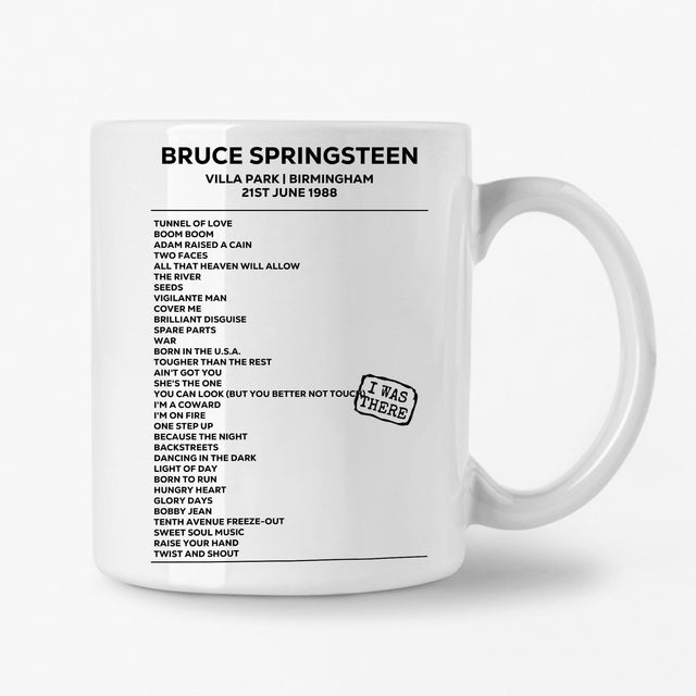 Bruce Springsteen Birmingham 21st June 1988 Setlist Mug - Setlist