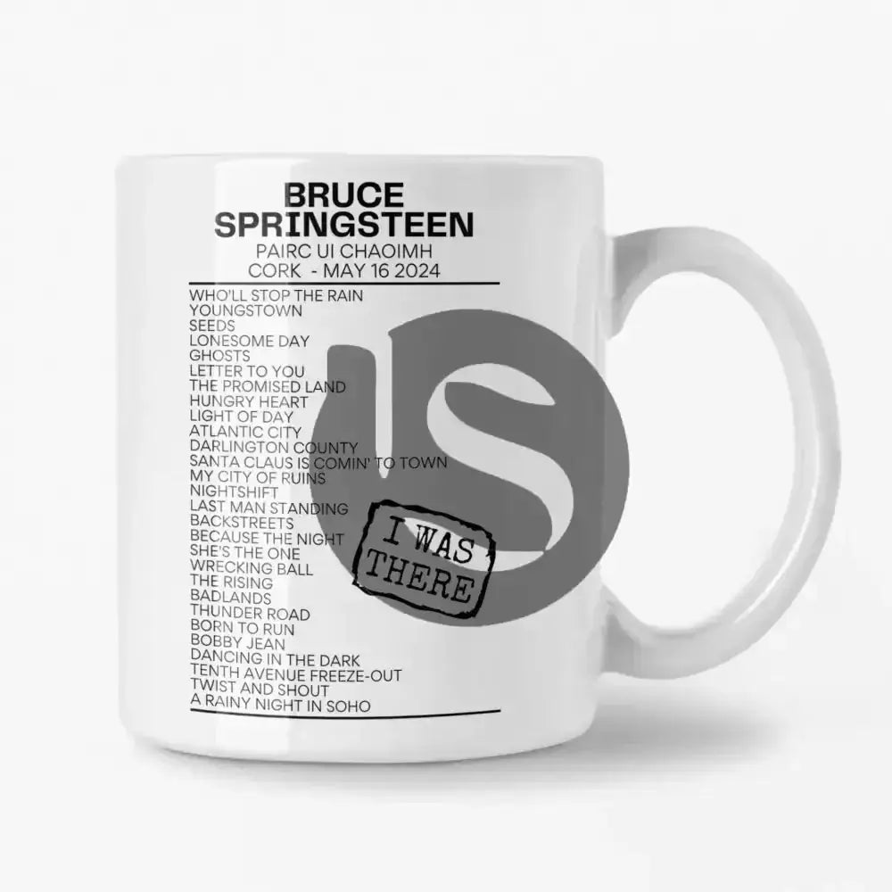 Bruce Springsteen Cork May 2024 Replica Setlist Mug - I Was There - Setlist