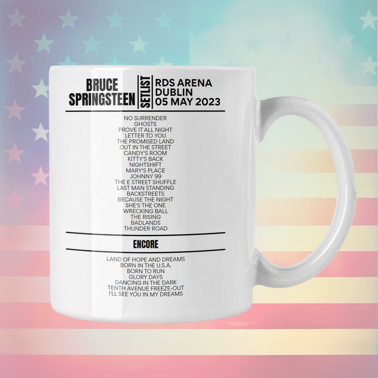 Bruce Springsteen Dublin May 5th 2023 Setlist Mug - Setlist