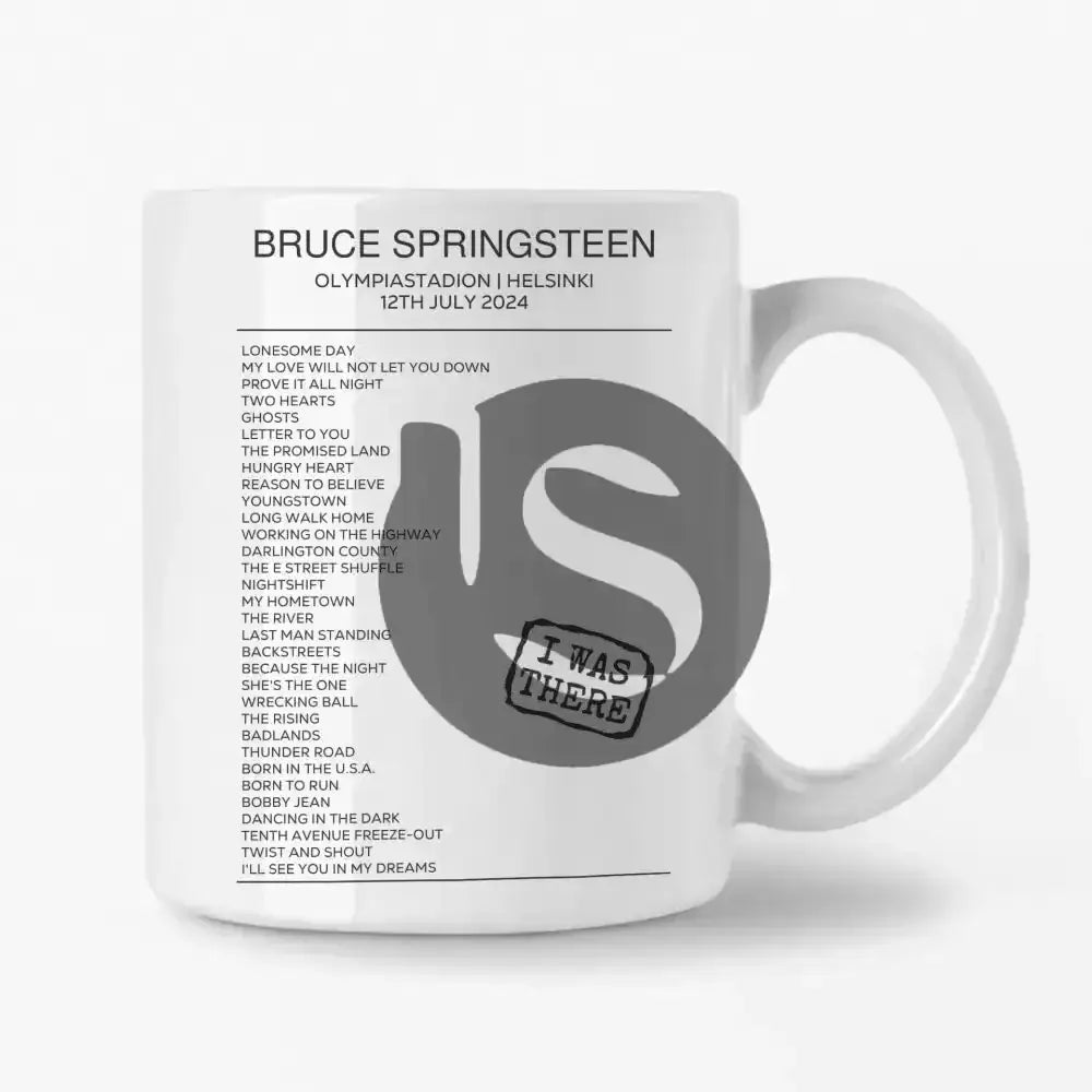 Bruce Springsteen Springsteen & E Street Band 2024 World Tour I Was There Mugs - Setlist