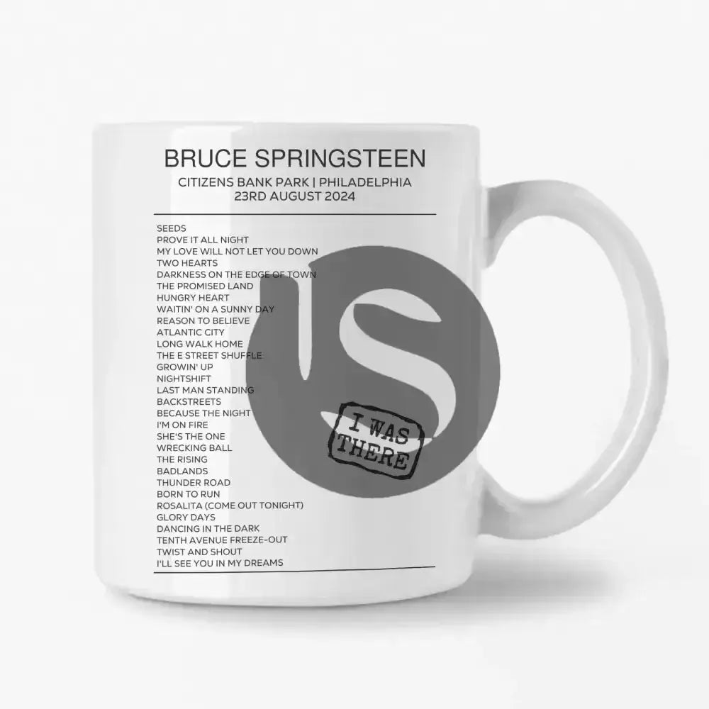 Bruce Springsteen Springsteen & E Street Band 2024 World Tour I Was There Mugs - Setlist