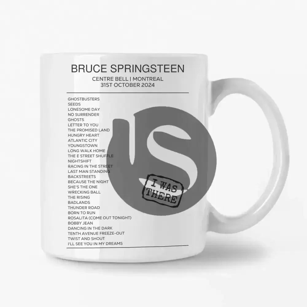 Bruce Springsteen Springsteen & E Street Band 2024 World Tour I Was There Mugs - Setlist