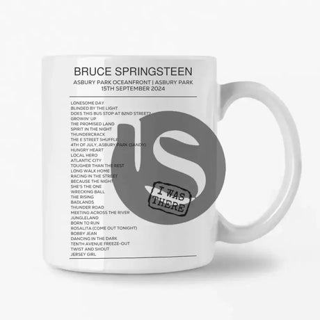 Bruce Springsteen Springsteen & E Street Band 2024 World Tour I Was There Mugs - Setlist