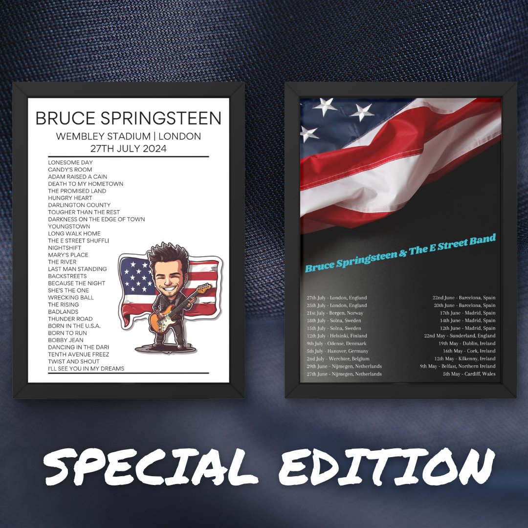 Bruce Springsteen Europe 2024 - Sticker Setlist Bundles - Setlist