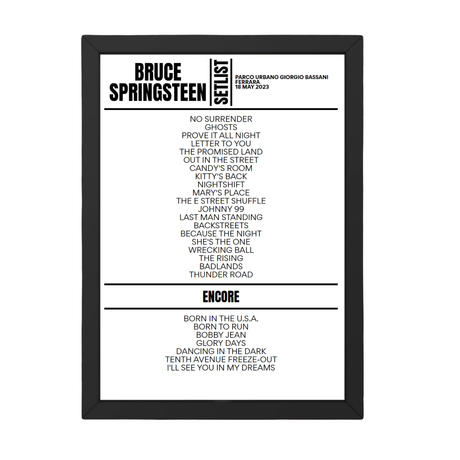 Bruce Springsteen Ferarra May 2023 Setlist - Setlist