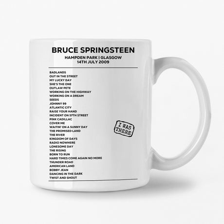 Bruce Springsteen Glasgow 14th July 2009 Setlist Mug - Setlist