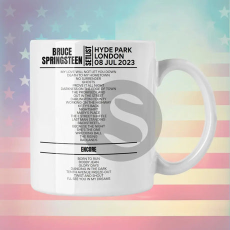 Bruce Springsteen Hyde Park July 6th 2023 Setlist Mug - Setlist