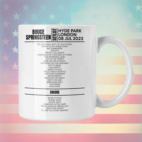 Bruce Springsteen Hyde Park July 8th 2023 Setlist Mug - Setlist