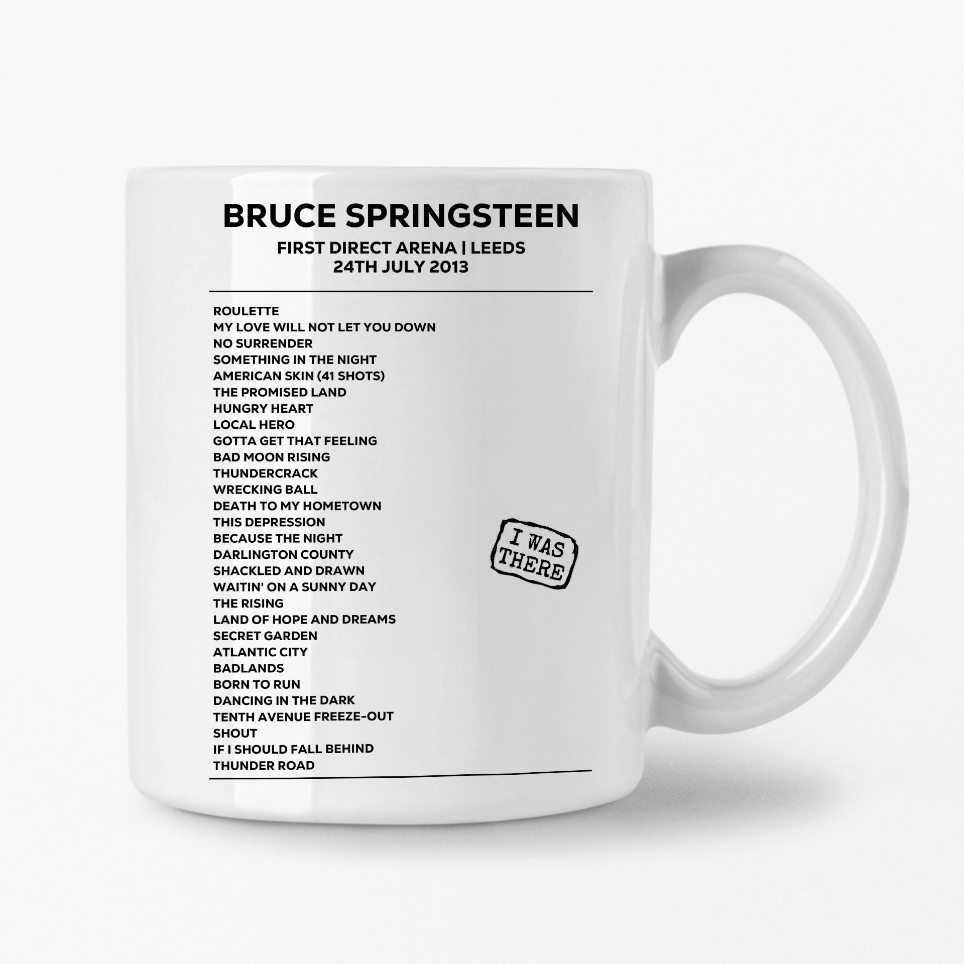 Bruce Springsteen Leeds 24th July 2013 Setlist Mug - Setlist