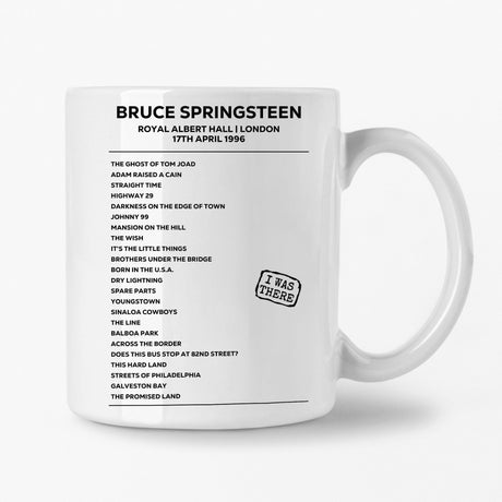 Bruce Springsteen London 17th April 1996 Setlist Mug - Setlist