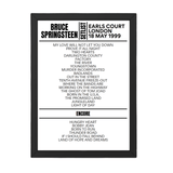 Bruce Springsteen London 18 May 1999 Replica Setlist - Setlist